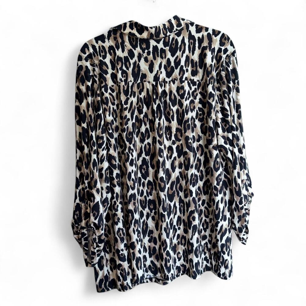 Anne klein 3x leopard print blouse excellent condition - Picture 4 of 6